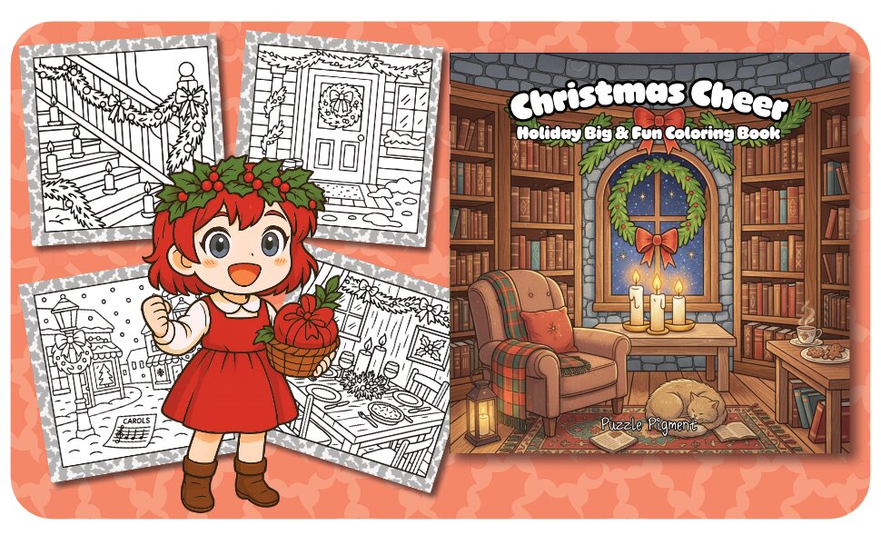 Free Christmas Cheer coloring page — sample 1