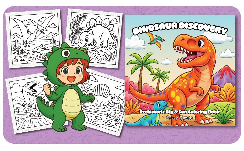 Free Dinosaur Discovery coloring page — sample 1