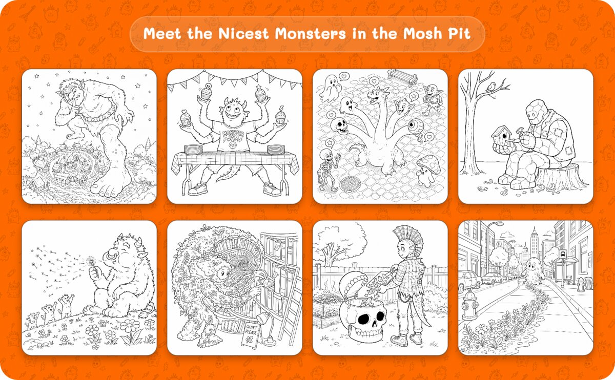 Free Punk Monster Kindness coloring page — sample 2