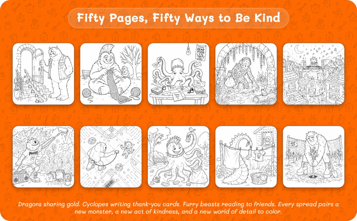 Free Punk Monster Kindness coloring page — sample 5