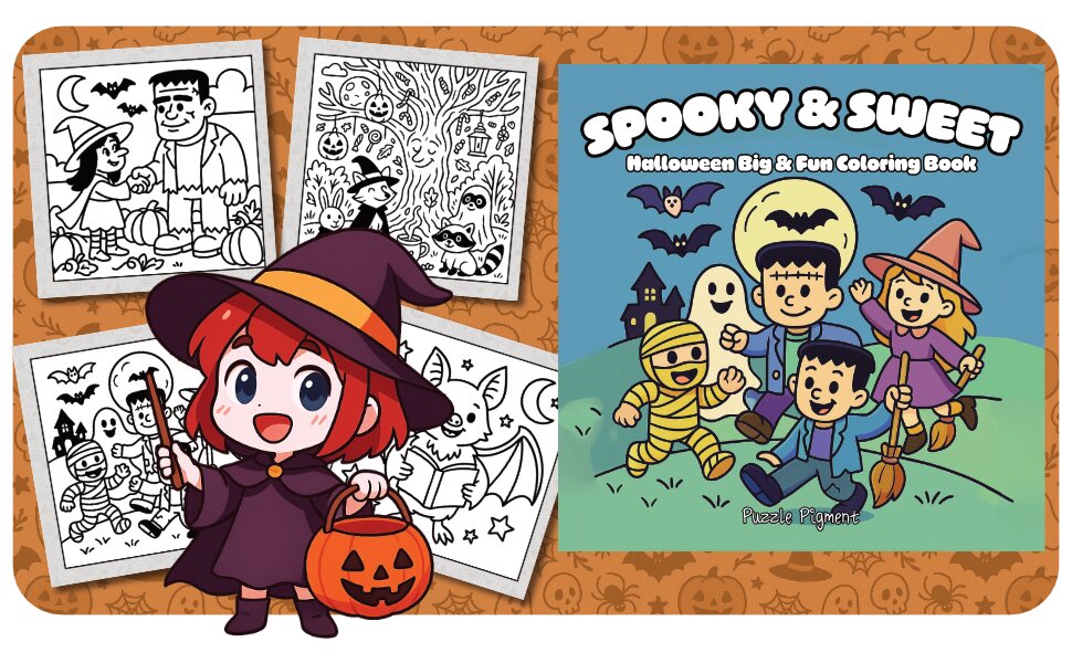 Free Spooky and Sweet coloring page — sample 1